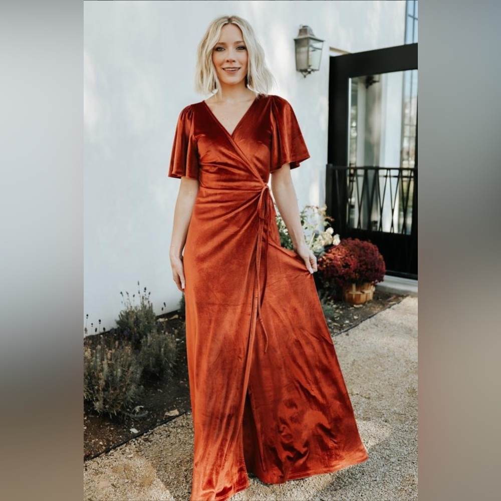 Baltic Born Meghan Velvet Wrap Maxi Dress